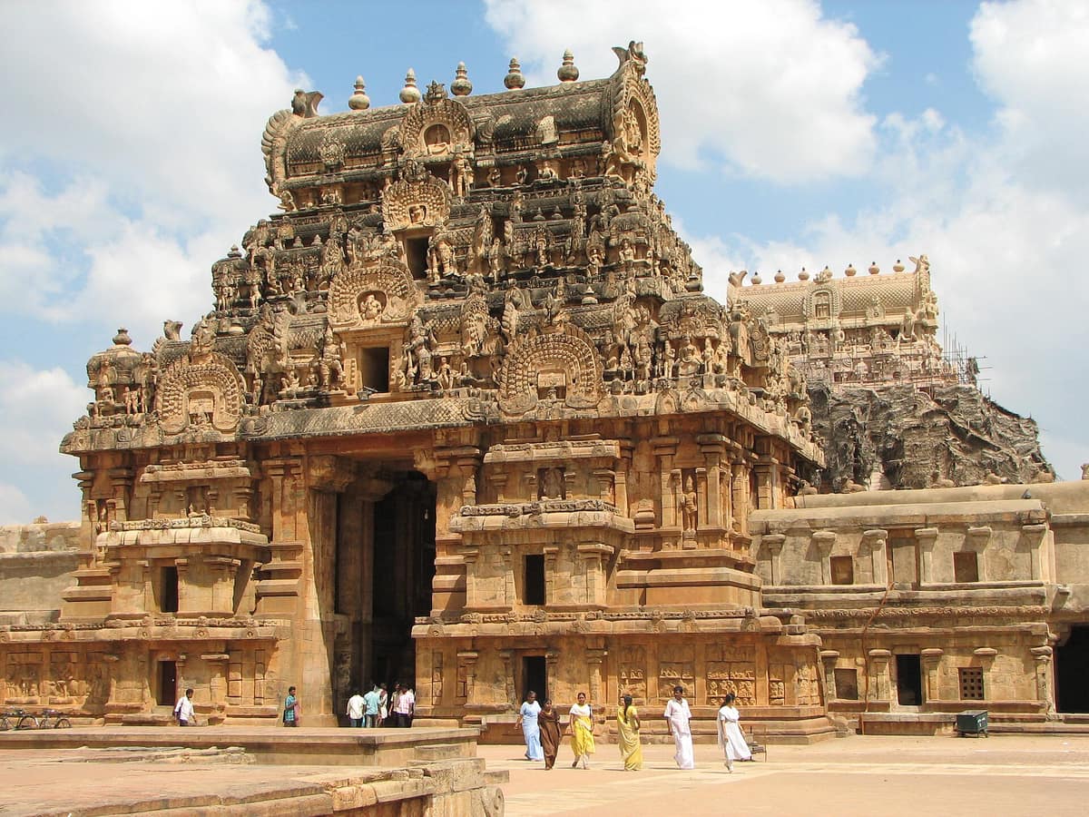 The gopuram of Brihadeeswarar Temple, Thanjavur