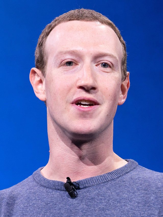 Mark Zuckerberg speaking on stage at the F8 conference in 2019
