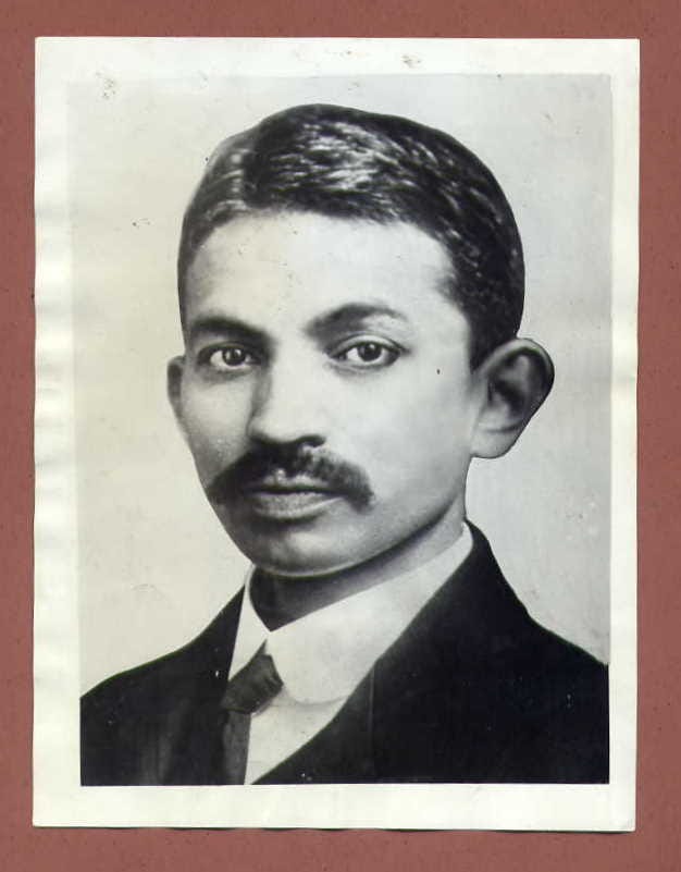Gandhi in a suit as a barrister in Johannesburg, 1906