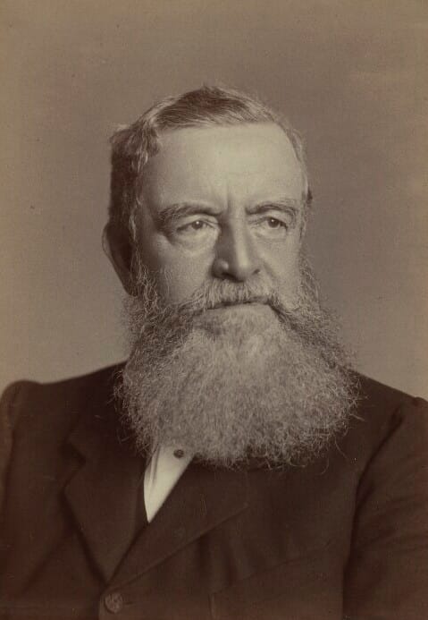 Old photograph of an elderly, bearded Lord Ripon