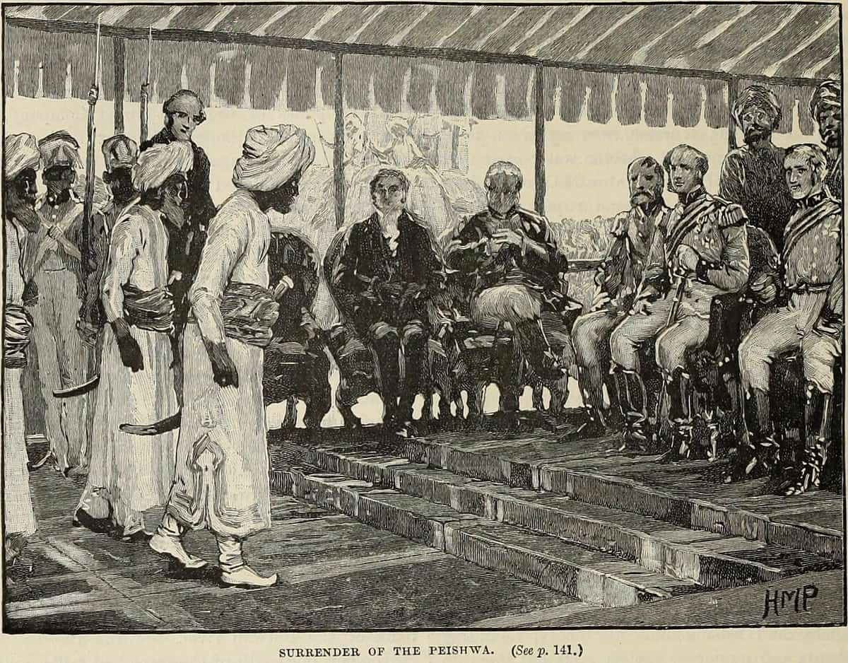 ਘੋੜੇ ਉੱਤੇ ਸਵਾਰ ਭਾਰਤੀ ਸ਼ਾਸਕ ਦੀ ਅੰਗਰੇਜ਼ ਅਫ਼ਸਰਾਂ ਨਾਲ ਮੁਲਾਕਾਤ ਦੀ ਪੇਂਟਿੰਗ
