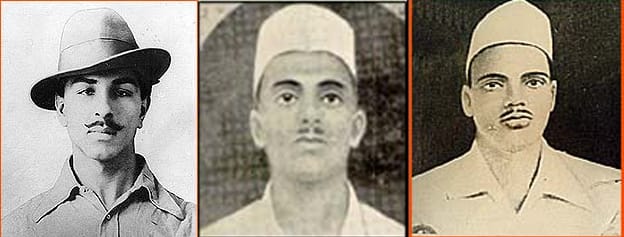 ਭਗਤ ਸਿੰਘ, ਸੁਖਦੇਵ ਅਤੇ ਰਾਜਗੁਰੂ ਦੀਆਂ ਨਾਲ-ਨਾਲ ਤਿੰਨ ਪੁਰਾਣੀਆਂ ਫ਼ੋਟੋਆਂ