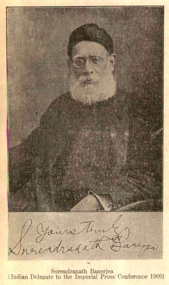 Old portrait photograph of Surendranath Banerjea