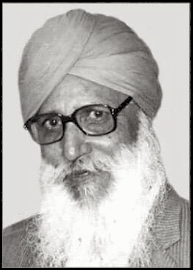 ਐਨਕਾਂ ਅਤੇ ਪੱਗ ਵਾਲੇ ਕਵੀ ਹਰਿਭਜਨ ਸਿੰਘ ਦੀ ਬਲੈਕ-ਐਂਡ-ਵ੍ਹਾਈਟ ਤਸਵੀਰ