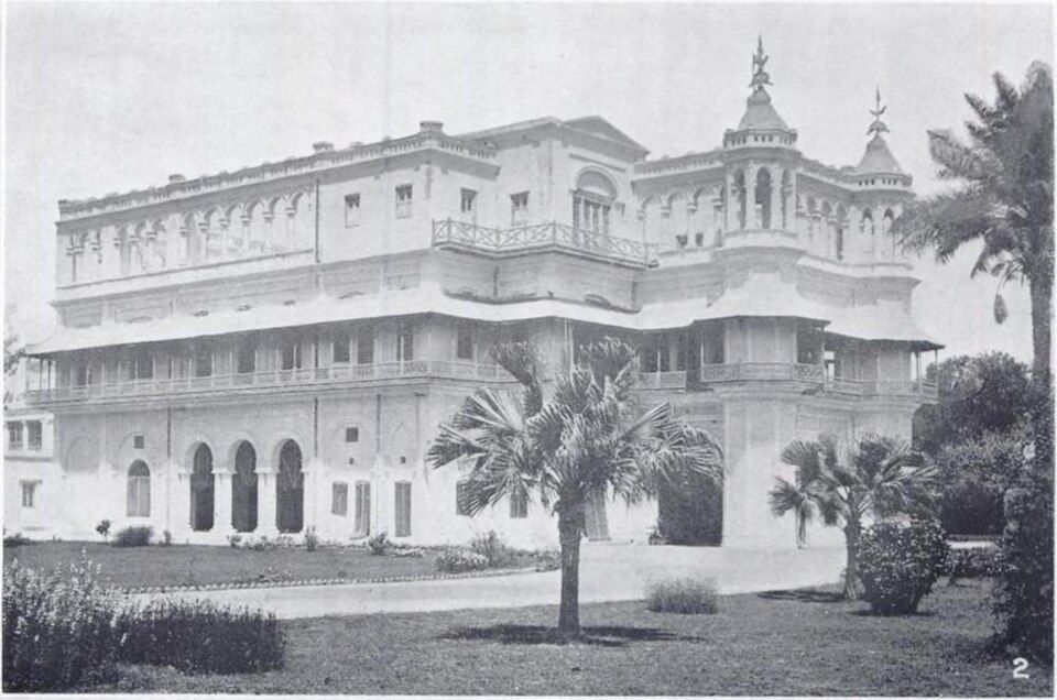 Old photograph of the Raj Mahal palace of Faridkot State