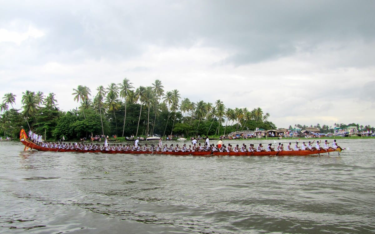 Snake-boat race (Vallam Kali) in Kerala